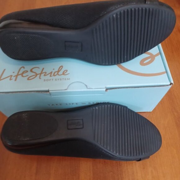 Womens Lifestride loafers Size 11 Wide Black - Picture 1 of 4